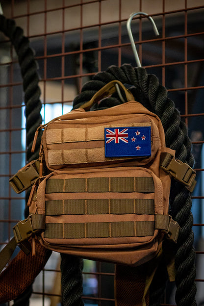 UnFed Club 9L Earth Brown mini backpack with Velcro patch panel customisation