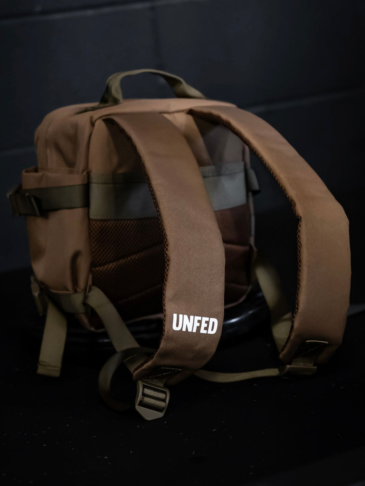 UnFed Club 9L Earth Brown mini backpack side profile